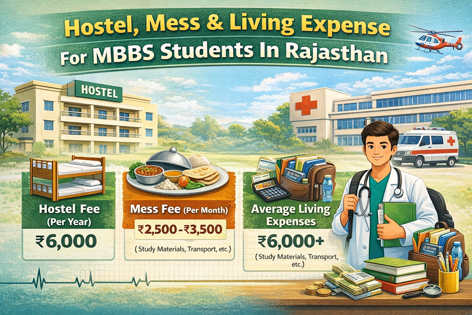 Hostel, Mess & Living Expense For MBBS?Students In Rajasthan